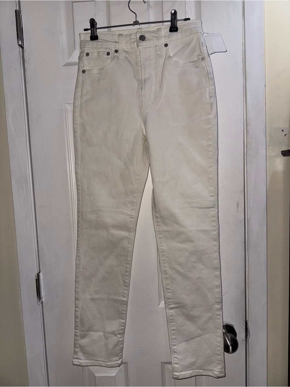 Madewell Jean Raw Hem White Denim Womens Size 23 Nwt - Picture 5 of 9